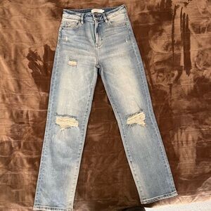 Hidden Distressed Denim